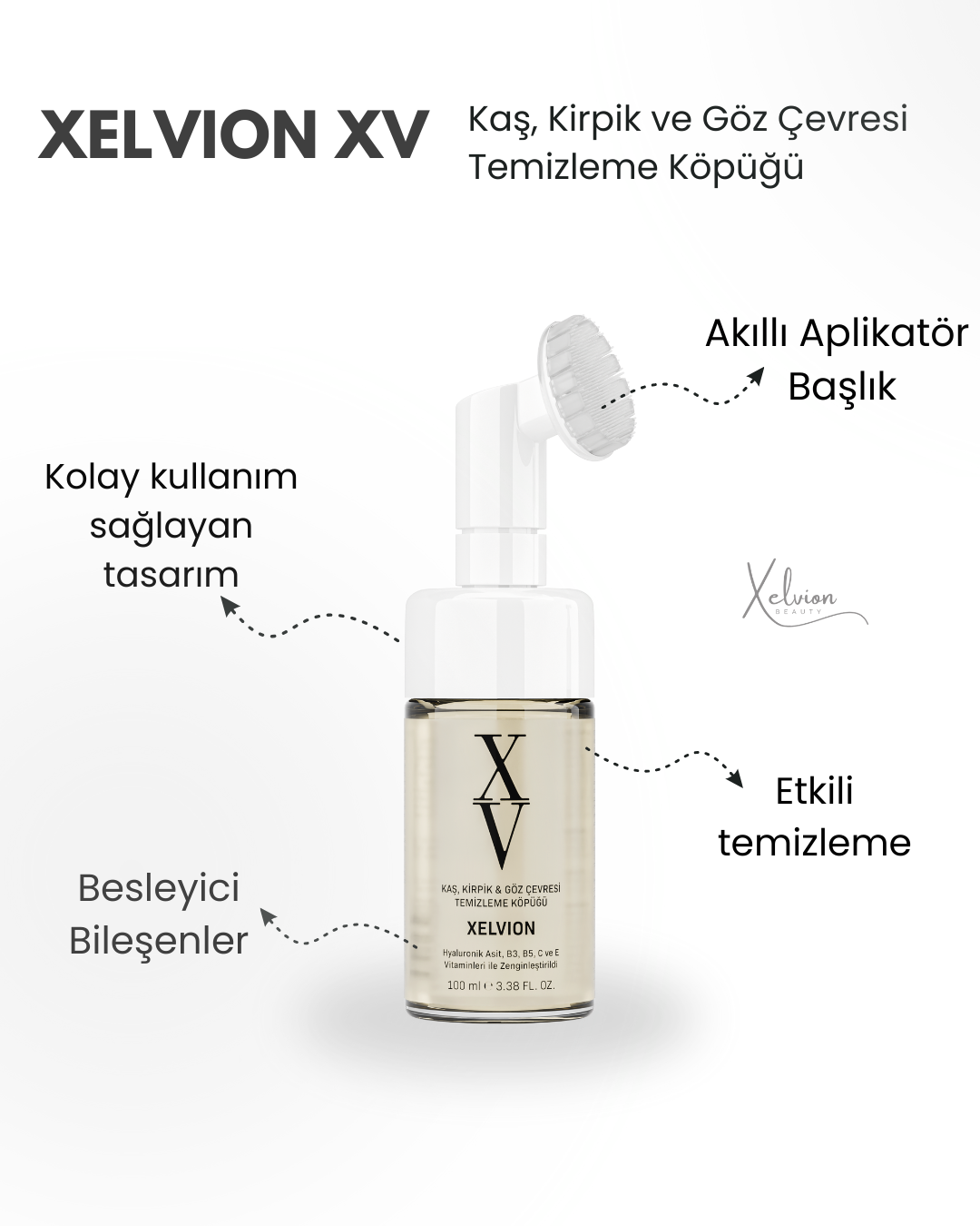Xelvion XV Kaş, Kirpik ve Göz Çevresi Temizleme Köpüğü