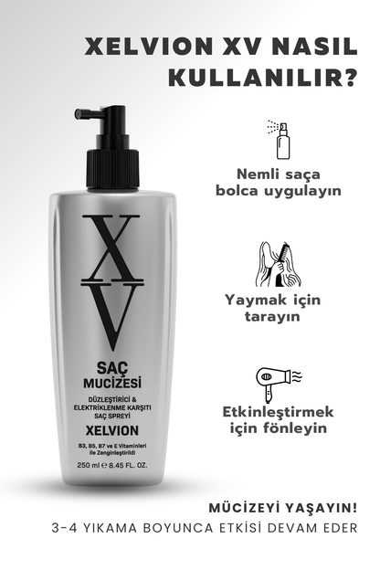 Xelvion XV Elektriklenme Karşıtı, Düzleştirici Etkili Saç Spreyi
